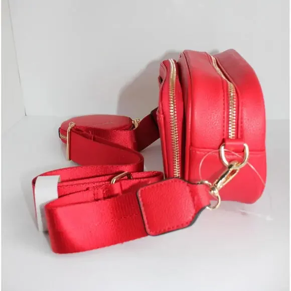 CXL by Christian Lacroix Eve Pebble Camera w Detachable Mini Zip Red Retail $88 - Picture 6 of 15